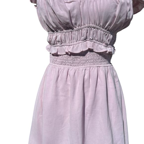 Sabo Yulia Dress Small Lilac Purple Ruffle Cottagecore Coquette Feminine NWT - Picture 5 of 16